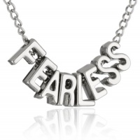 BCBGeneration Silver tone Fearless Mini Affirmation Necklace BCBGeneration Silver tone Fearless Mini Affirmation Necklace