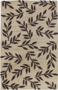Area Rug 5x8 Rectangle Transitional Beige-Chocolate Color - Surya Gramercy Rug from RugPal Area Rug 5x8 Rectangle Transitional Beige-Chocolate Color - Surya Gramercy Rug from RugPal