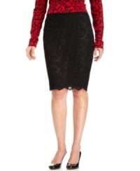 Build your wardrobe with Charter Club's classic petite pencil skirt, made from ladylike lace. Build your wardrobe with Charter Club's classic petite pencil skirt, made from ladylike lace.