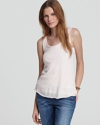 A rag & bone/JEAN tank puts a new spin to the staple style, featuring a shirttail hem and unfinished edges for a dose of new-season cool. A rag & bone/JEAN tank puts a new spin to the staple style, featuring a shirttail hem and unfinished edges for a dose of new-season cool.