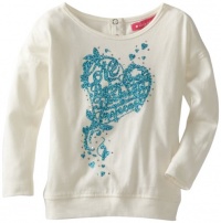 Baby Phat - Kids Baby-Girls Infant Heart Print Chunky Giltter Tee, Cream, 24 Baby Phat - Kids Baby-Girls Infant Heart Print Chunky Giltter Tee, Cream, 24