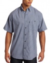 Key Industries Men's Button Down Patterned Short Sleeve Shirt