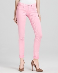 A flash of neon highlights your trend-right sense of style when you wear these skinny SOLD design lab jeans, made for the hautest days--and nights--of summer. A flash of neon highlights your trend-right sense of style when you wear these skinny SOLD design lab jeans, made for the hautest days--and nights--of summer.