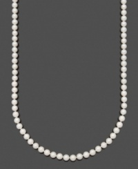 Polish your look with a luminous strand of pearls. Belle de Mer necklace features A+ Akoya cultured pearls (7-7-1/2 mm) with a 14k gold clasp. Approximate length: 20 inches. Polish your look with a luminous strand of pearls. Belle de Mer necklace features A+ Akoya cultured pearls (7-7-1/2 mm) with a 14k gold clasp. Approximate length: 20 inches.