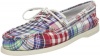 Sperry Top-Sider Women's AO Patchwork Boat Shoe,Red/Navy Patchwork,10 M US