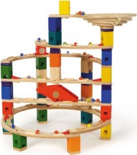 Hape Quadrilla Twist and Rail Set - 98 Piece, 50 Marble Hape Quadrilla Twist and Rail Set - 98 Piece, 50 Marble