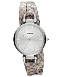Coil your wrists in serpentine style with this python-printed Georgia collection watch, by Fossil. Coil your wrists in serpentine style with this python-printed Georgia collection watch, by Fossil.