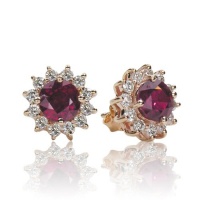 Effy Jewelry Royalty by Effy® Ruby & Diamond Earrings in 14k Rose Gold 2.21 TCW. Effy Jewelry Royalty by Effy® Ruby & Diamond Earrings in 14k Rose Gold 2.21 TCW.