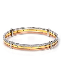 Introduce elegant sparkle into your jewel box with Chrislu's subtle crystal-encrusted bangles. Wear this timeless trio to trim both everyday and evening looks. Introduce elegant sparkle into your jewel box with Chrislu's subtle crystal-encrusted bangles. Wear this timeless trio to trim both everyday and evening looks.