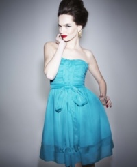 Allover ruching, a bow-tie sash and an A-line shape makes this Alberta Ferretti for Impulse dress an all-out feminine frock for a sweet & chic spring look! Allover ruching, a bow-tie sash and an A-line shape makes this Alberta Ferretti for Impulse dress an all-out feminine frock for a sweet & chic spring look!
