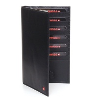 Credit Card File Wallet & Pocket Secretary - Deluxe Credit Card Capacity - Black Comes in a Gift Bag 2 full sized bill sections Measures 7.5 x 4.5 x 1/2 Credit Card File Wallet & Pocket Secretary - Deluxe Credit Card Capacity - Black Comes in a Gift Bag 2 full sized bill sections Measures 7.5 x 4.5 x 1/2