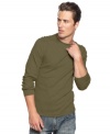 Under, over or alone, this thermal raglan shirt from Club Room is the perfect versatile basic.