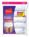 Hanes Plus Size Women's Cotton Briefs White