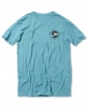 Versatile solid tee by Quiksilver is always a cool top to wear with jeans or shorts.