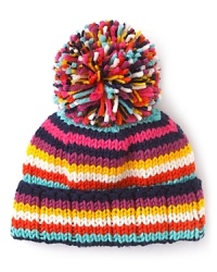 In collaboration with Women for Women, this cheerfully striped pom pom hat from kate spade new york is handmade by artisans in Bosnia. In collaboration with Women for Women, this cheerfully striped pom pom hat from kate spade new york is handmade by artisans in Bosnia.