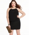 Sizzle up your look this season with Soprano's halter plus size dress-- it's party-perfect!