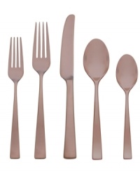 Element of surprise. With the durability of 18/10 stainless steel and a warm copper finish, Gorham's Elemental Copper place setting is a most-stylish alternative to traditional silver flatware. Element of surprise. With the durability of 18/10 stainless steel and a warm copper finish, Gorham's Elemental Copper place setting is a most-stylish alternative to traditional silver flatware.