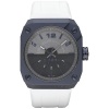 Diesel Unisex DZ1432 White Silicone Quartz Watch with Grey Dial