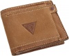 Guess Men's Prescott Billfold Wallet with Snap, Tan, One Size