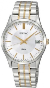 Seiko Two-tone Silver Dial Mens Watch SGEF03