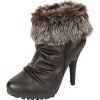 Breckelle'S Vera-21 Brown Faux Leather Fur Ankle Booties, Size: 11 (M) US [Apparel]