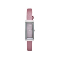GUCCI Women's YA127502 Timeless Pink Satin Strap Mirror Dial Watch
