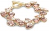 Anne Klein Garden Party Gold-Tone Blush Colored Toggle Bracelet, 8