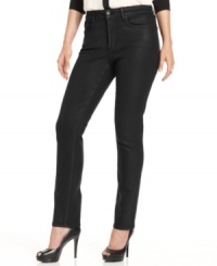 Not Your Daughter's Jeans offers the same slimming technology you love with this petite look. The coated wash adds high shine allure to this glam style! Not Your Daughter's Jeans offers the same slimming technology you love with this petite look. The coated wash adds high shine allure to this glam style!