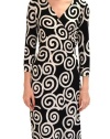 Diane von Furstenberg New Julian Two Wrap Dress Swirl Large Black 2