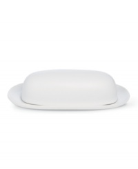 Full of possibilities, this ultra-versatile butter dish from Noritake's collection of Colorwave white dinnerware is crafted of hardy stoneware with a half glossy, half matte finish in pure white. Mix it in with any of the Colorwave dinnerware shades. Full of possibilities, this ultra-versatile butter dish from Noritake's collection of Colorwave white dinnerware is crafted of hardy stoneware with a half glossy, half matte finish in pure white. Mix it in with any of the Colorwave dinnerware shades.