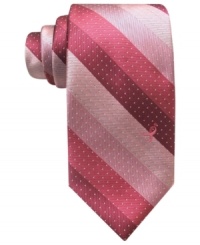 Raise awareness until there's finally a cure for breast cancer. This striped tie from Susan G. Komen is an empowering piece for every man. Raise awareness until there's finally a cure for breast cancer. This striped tie from Susan G. Komen is an empowering piece for every man.