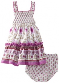 Blueberi Boulevard Baby-girls Newborn Smock Floral Sundress, Violet, 6-9 Months Blueberi Boulevard Baby-girls Newborn Smock Floral Sundress, Violet, 6-9 Months