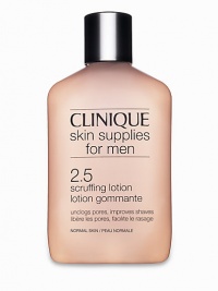 Gentle exfoliation for skins dry in the cheeks, comfortable to oily in the T-zone. De-flakes skin's surface to smooth and reveal clearer skin. Minimizes oil build-up and allows moisturizer to work more effectively. Ensures a closer, more comfortable shave. 6.7 oz. Gentle exfoliation for skins dry in the cheeks, comfortable to oily in the T-zone. De-flakes skin's surface to smooth and reveal clearer skin. Minimizes oil build-up and allows moisturizer to work more effectively. Ensures a closer, more comfortable shave. 6.7 oz.