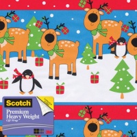 Scotch Gift Wrap, Reindeer Rows Pattern, 25-Square Feet, 30-Inch x 10-Feet (AM-WPRR-12) Scotch Gift Wrap, Reindeer Rows Pattern, 25-Square Feet, 30-Inch x 10-Feet (AM-WPRR-12)
