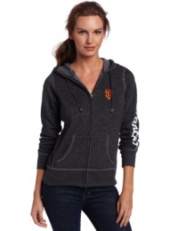MLB San Francisco Giants Steppin' Up Full Zip Marled Fleece Hoodie Women's MLB San Francisco Giants Steppin' Up Full Zip Marled Fleece Hoodie Women's