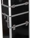 SHANY Jet Black Professional Rolling Makeup Case Premium Collection, Slim Design, 12 Pounds