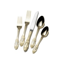 Wallace Gold Plate Duchess 18/0 65-Piece Flatware Set, Service for 12 Wallace Gold Plate Duchess 18/0 65-Piece Flatware Set, Service for 12