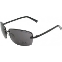 A|X AX203/S Sunglasses - Armani Exchange Men's Rectangular Rimless Sport Eyewear - Matte Black/Gray / One Size