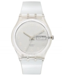 Keep your seasonal look as fresh as the driven snow with this Snowcovered collection Swatch watch. Keep your seasonal look as fresh as the driven snow with this Snowcovered collection Swatch watch.