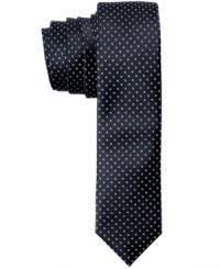 Get spotted in the most current take on dresswear. This skinny tie from American Rag is perfect for your modern mix. Get spotted in the most current take on dresswear. This skinny tie from American Rag is perfect for your modern mix.