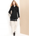 In fall's hottest fabric, this Nine West tweed pea coat is a stylish cold-weather staple!