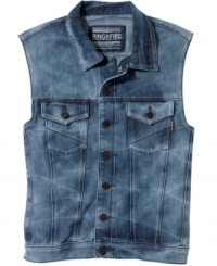 Get daring with your denim. Grab this sweet vest from Ring of Fire to add a little edge to your outfit. Get daring with your denim. Grab this sweet vest from Ring of Fire to add a little edge to your outfit.