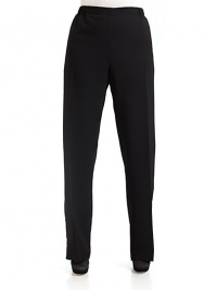 THE LOOKElastic waistCreased legsRelaxed fitTHE FITRise, about 11Inseam, about 35Unfinished hemsTHE MATERIALPolyesterCARE & ORIGINMachine washImported THE LOOKElastic waistCreased legsRelaxed fitTHE FITRise, about 11Inseam, about 35Unfinished hemsTHE MATERIALPolyesterCARE & ORIGINMachine washImported