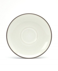 Crafted from versatile stoneware, this saucer is perfect for casual dining and elegant entertaining. The deep chocolate brown color enriches any tabletop while the classic shape makes this saucer a practical choice. Crafted from versatile stoneware, this saucer is perfect for casual dining and elegant entertaining. The deep chocolate brown color enriches any tabletop while the classic shape makes this saucer a practical choice.