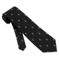 Black Microfiber Tie | Skull & Crossbones Necktie Black Microfiber Tie | Skull & Crossbones Necktie
