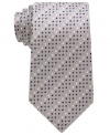 Steer away from standard stripes toward the updated pattern of this Alfani patterned tie.