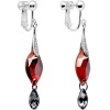 Handcrafted Red Magma Clip On Earrings MADE WITH SWAROVSKI ELEMENTS