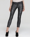 Metallic shine and a skinny silhouette offer you the best of both worlds, and two of fall's most popular trends, with these rock-chic Free People jeans.
