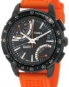 Timex Men's T2N707 Intelligent Quartz SL Series Fly-Back Chronograph Orange Silicone Strap Watch