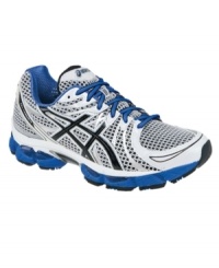 Men's running shoes that are also fashionable? It's actually possible. The GEL-Nimbus men's sneakers from Asics really live up to their name thanks to a new, lighter weight design that'll have you feeling like you're walking (or running) on clouds. Men's running shoes that are also fashionable? It's actually possible. The GEL-Nimbus men's sneakers from Asics really live up to their name thanks to a new, lighter weight design that'll have you feeling like you're walking (or running) on clouds.